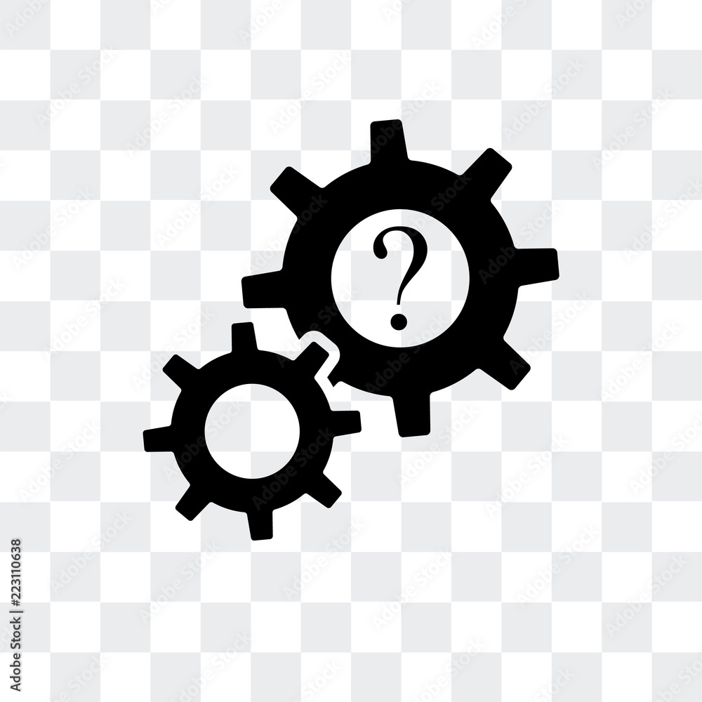 Poster settings icon isolated on transparent background. modern and editable settings icon. simple icons ve