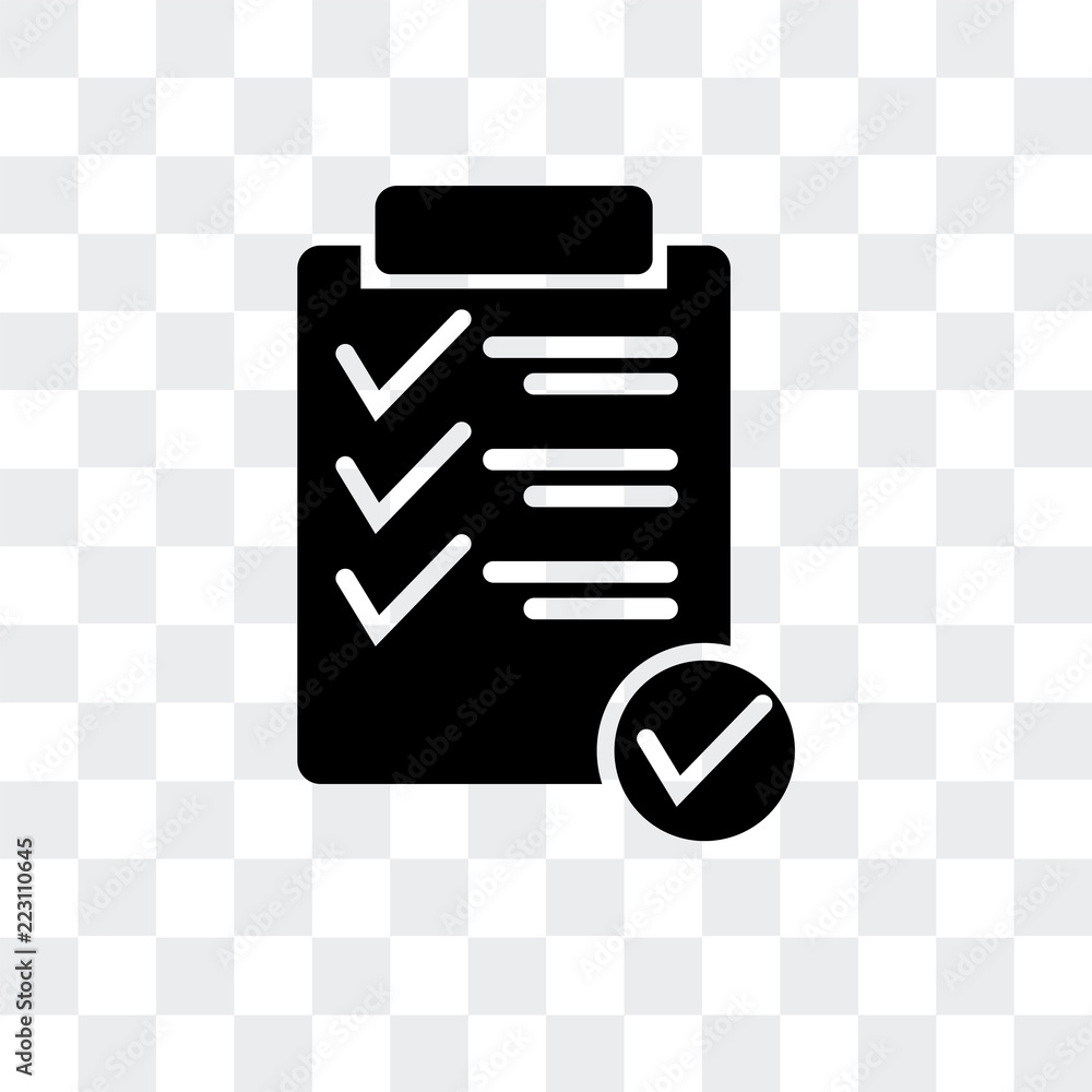 Poster list icon isolated on transparent background. modern and editable list icon. simple icons vector ill
