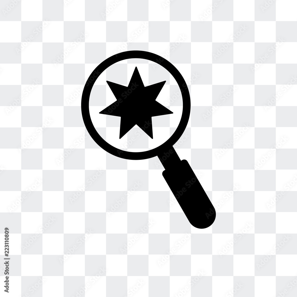 Poster search icon isolated on transparent background. modern and editable search icon. simple icons vector