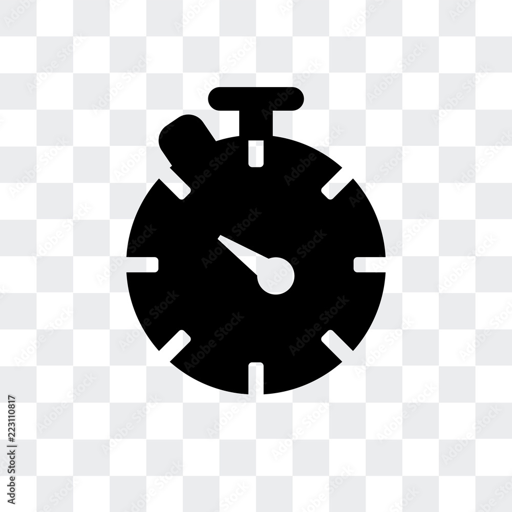 Poster chronometer icon isolated on transparent background. modern and editable chronometer icon. simple ic