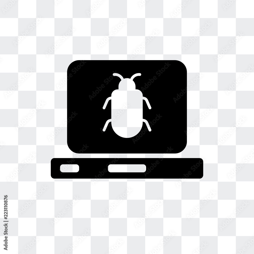 Poster virus icon isolated on transparent background. modern and editable virus icon. simple icons vector i
