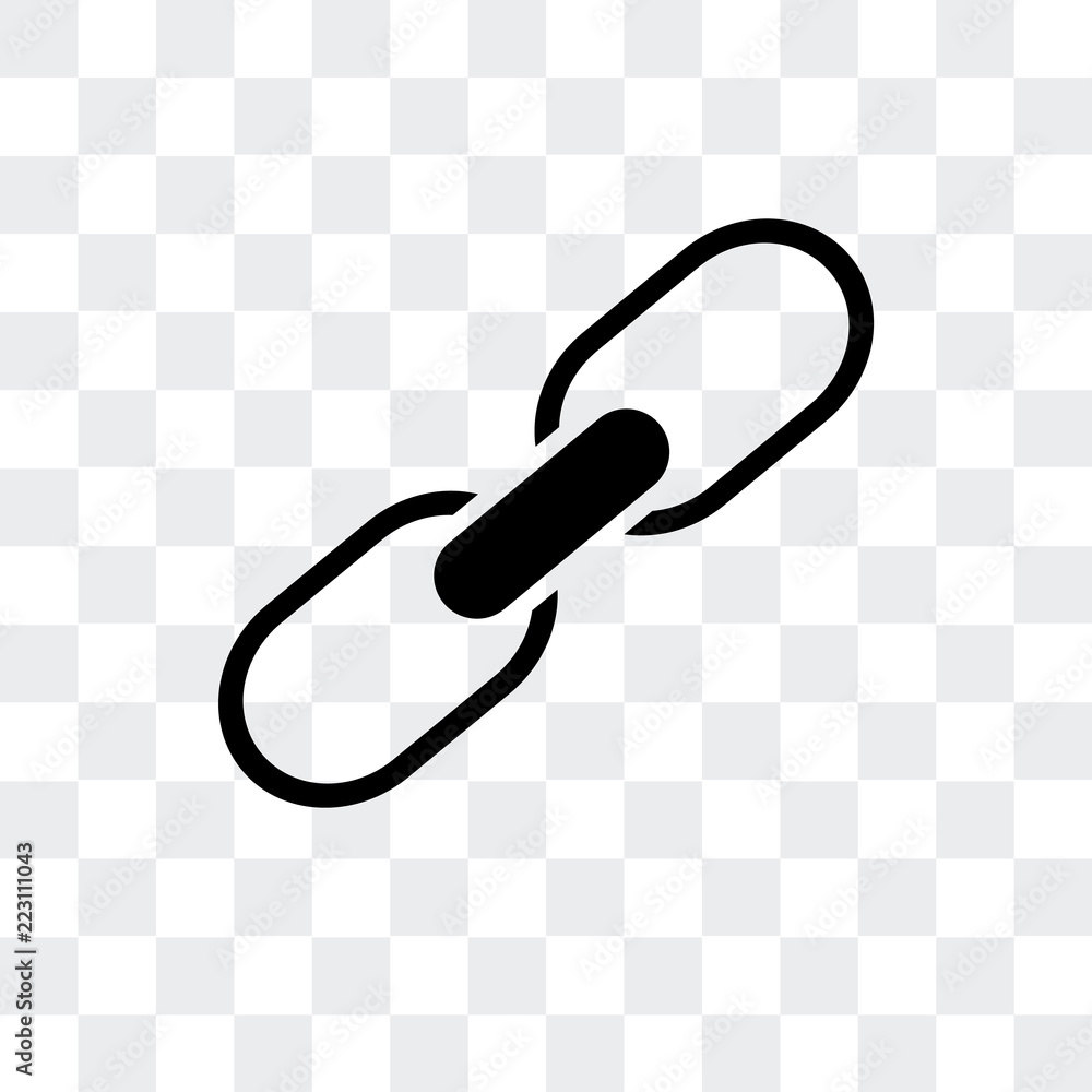 Aufkleber link icon isolated on transparent background. modern and editable link icon. simple icons vector ill