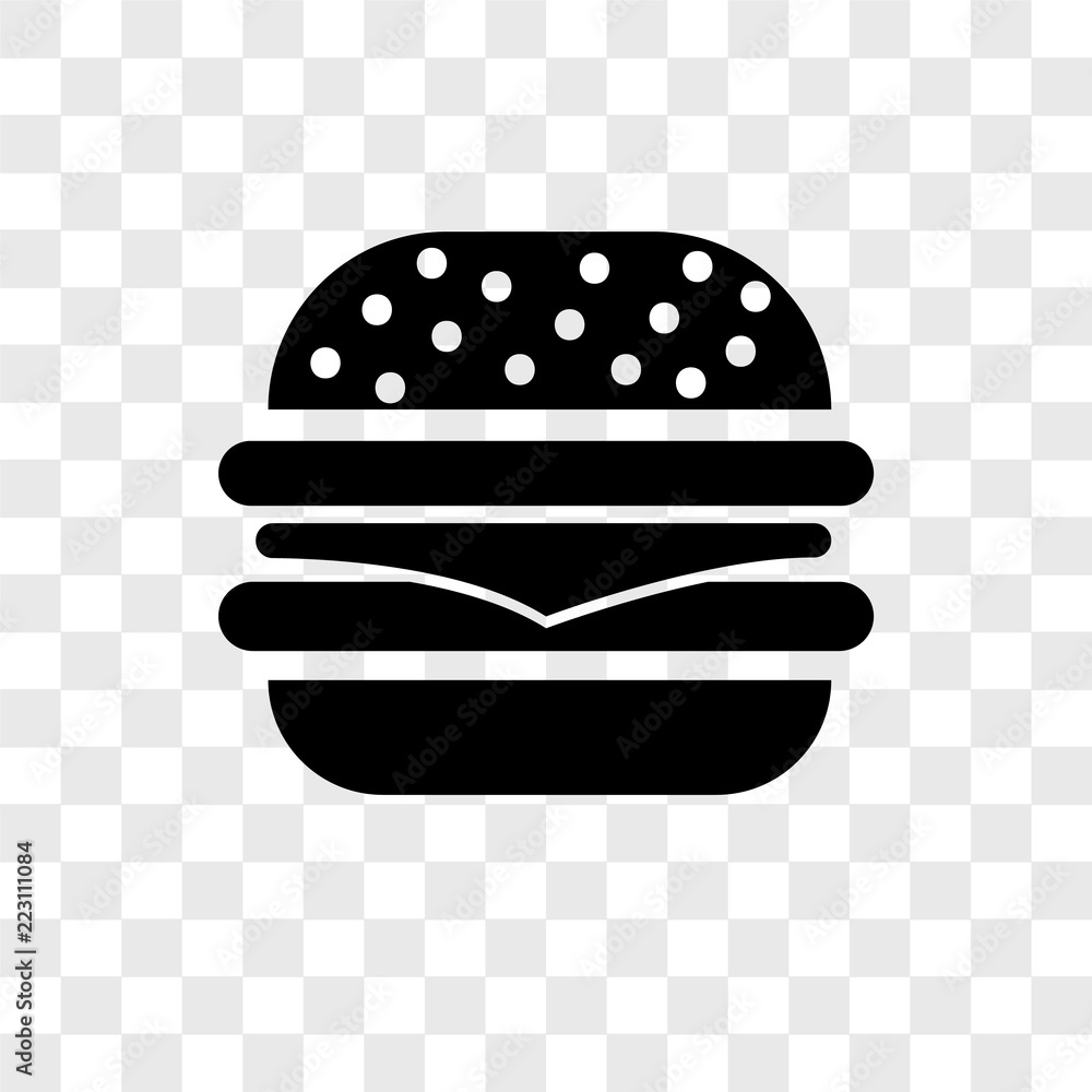 Poster burger icons isolated on transparent background. modern and editable burger icon. simple icon vector