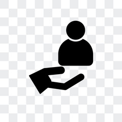 client icon isolated on transparent background. Modern and editable client icon. Simple icons vector illustration.