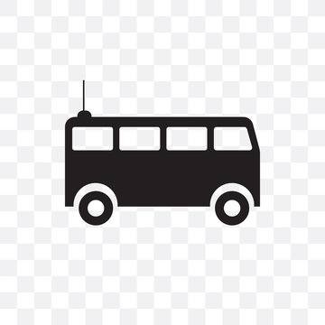 Bus Icon Isolated On Transparent Background. Simple And Editable Bus Icons. Modern Icon Vector Illustration.