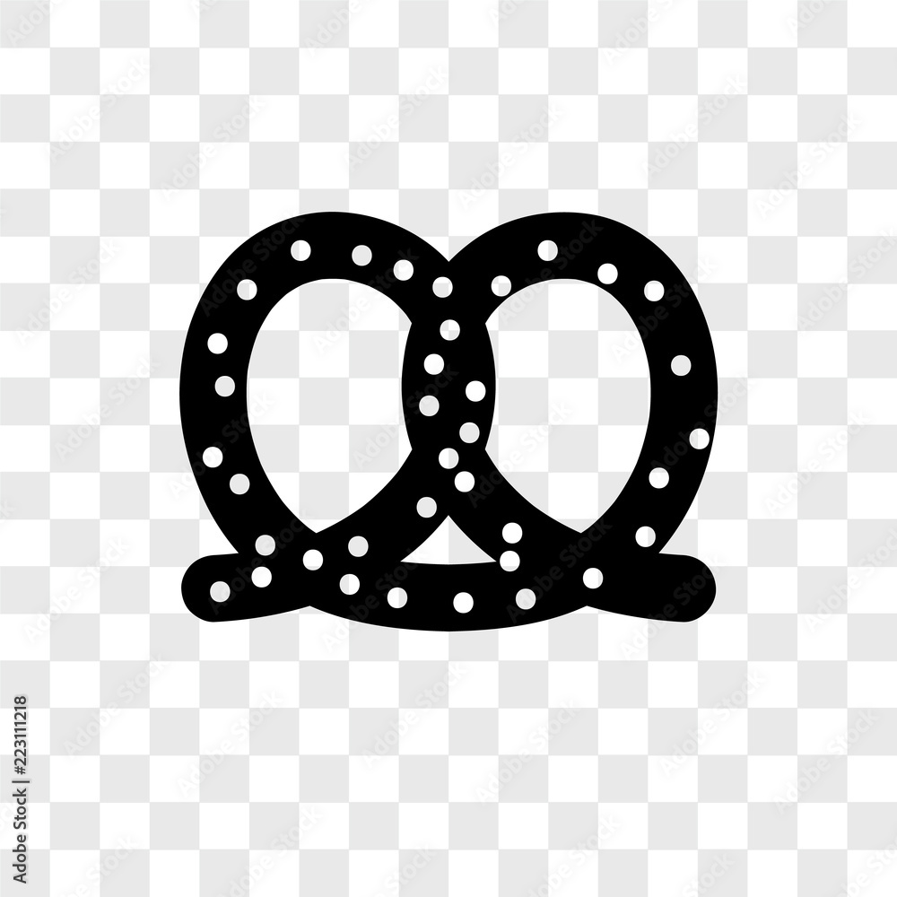 Poster pretzel icons isolated on transparent background. modern and editable pretzel icon. simple icon vect
