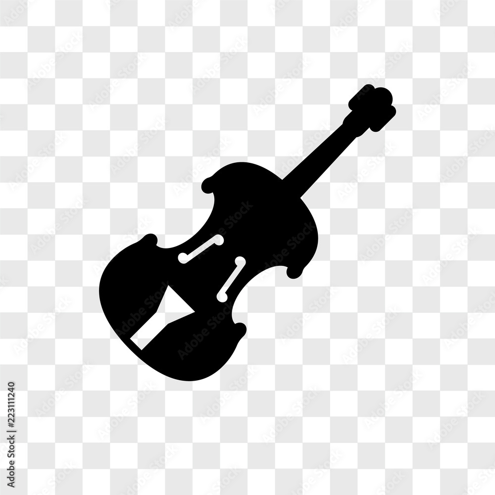 Poster violin icons isolated on transparent background. modern and editable violin icon. simple icon vector