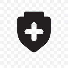 Obraz premium protection icon isolated on transparent background. Simple and editable protection icons. Modern icon vector illustration.