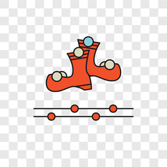 Shoe vector icon isolated on transparent background, Shoe logo design