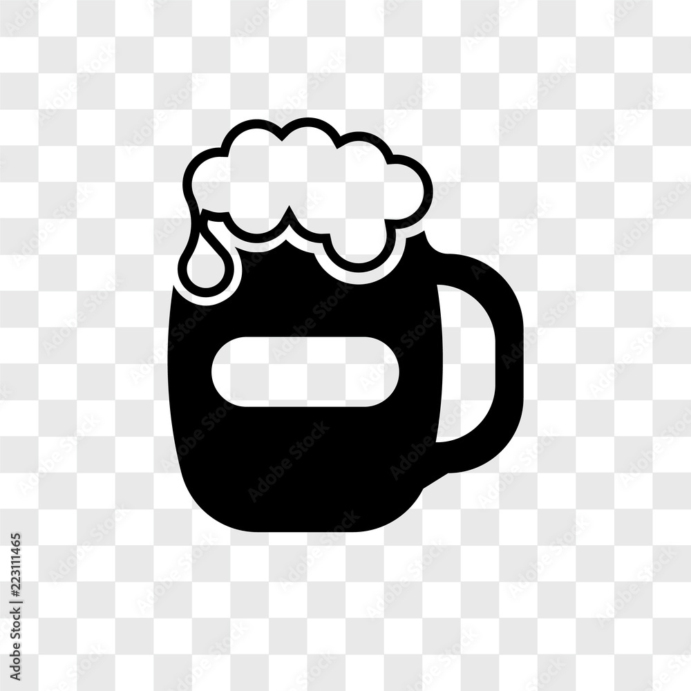 Poster pint of beer icons isolated on transparent background. modern and editable pint of beer icon. simple