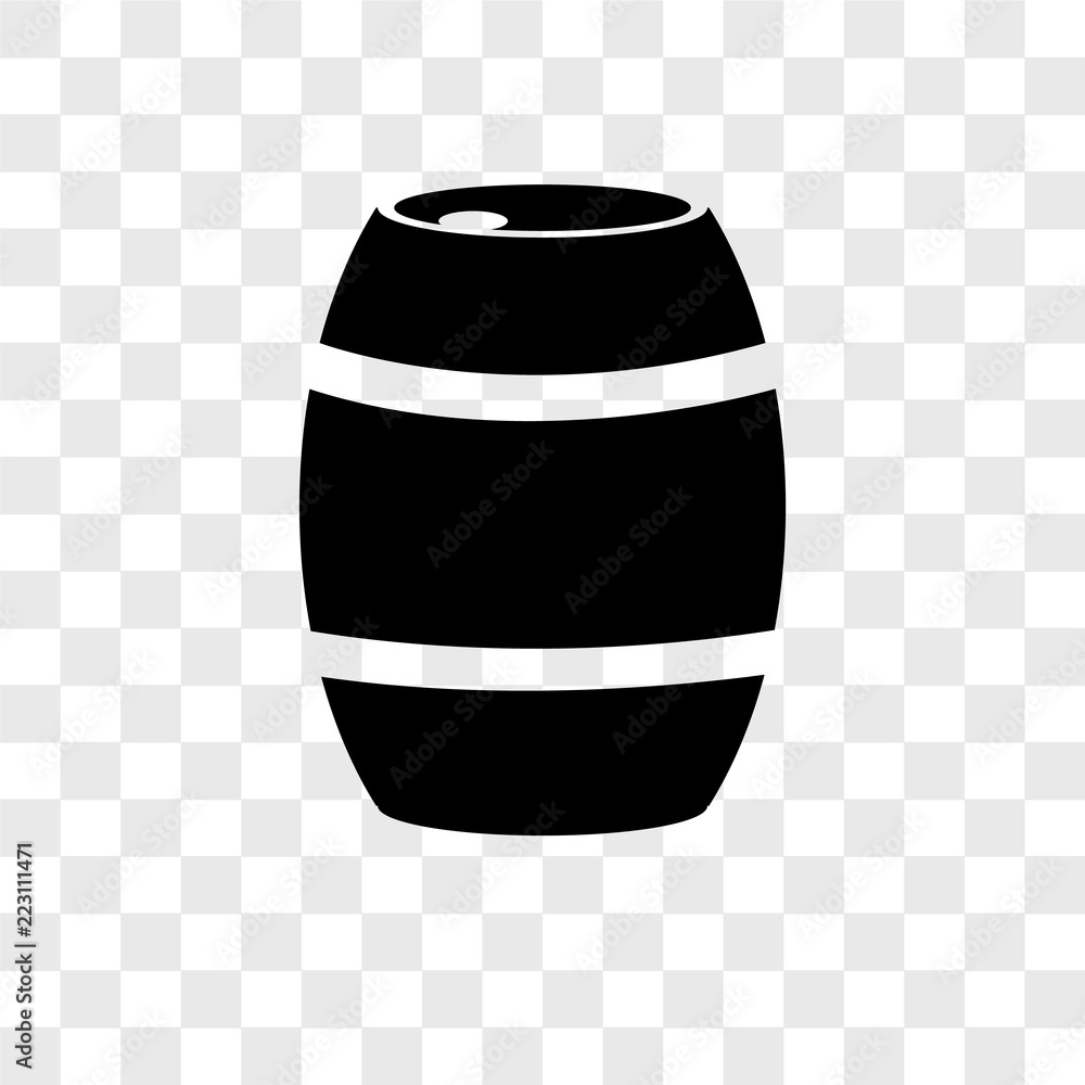 Poster barrel icons isolated on transparent background. modern and editable barrel icon. simple icon vector