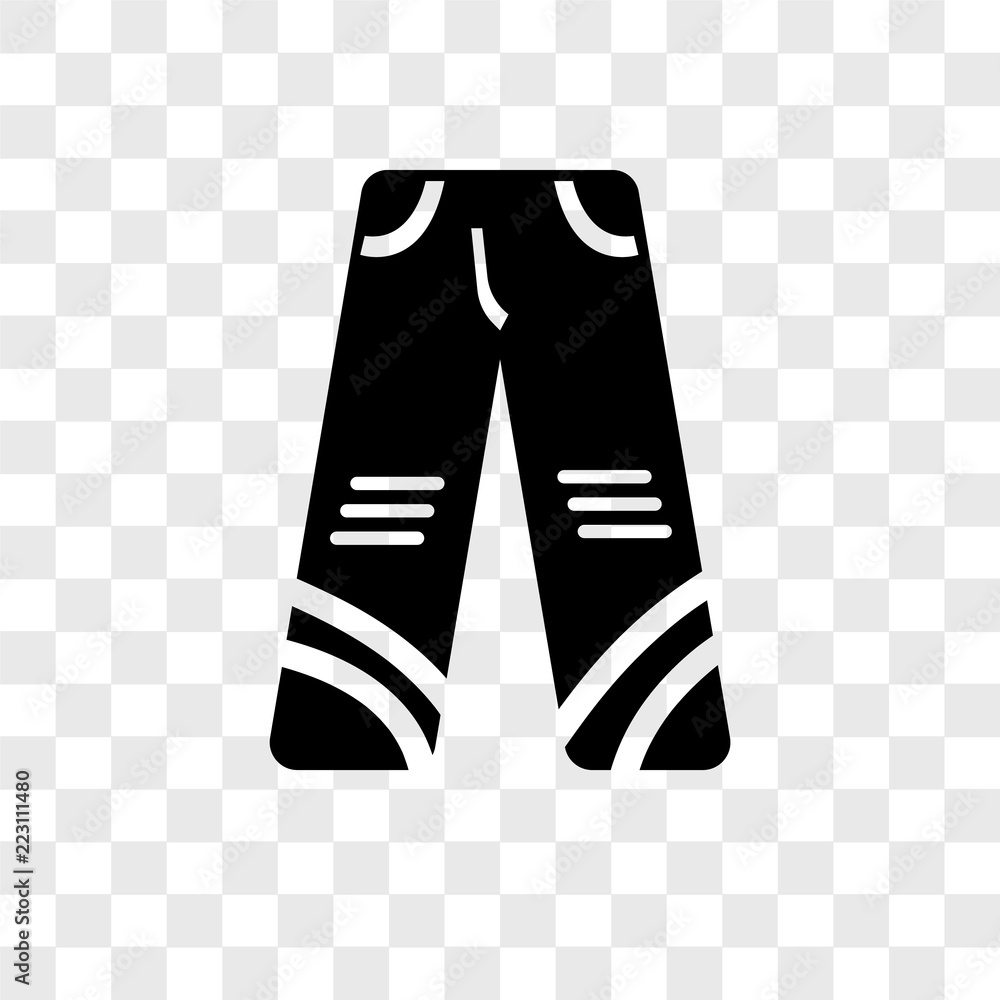 Poster pants icons isolated on transparent background. modern and editable pants icon. simple icon vector i