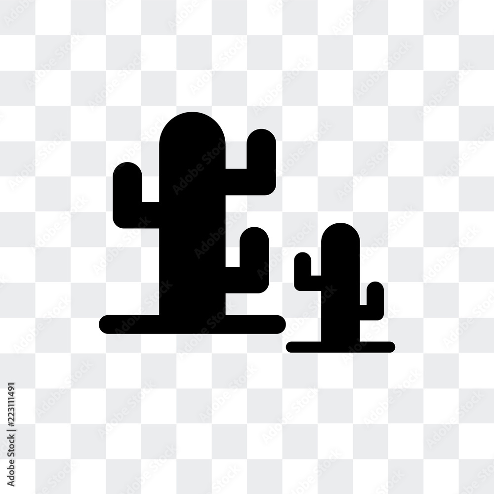 Aufkleber cactus icon isolated on transparent background. modern and editable cactus icon. simple icons vector