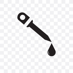 dropper icon isolated on transparent background. Simple and editable dropper icons. Modern icon vector illustration.