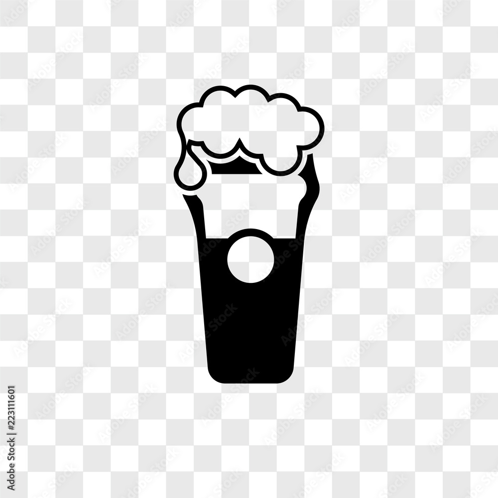 Poster pint of beer icons isolated on transparent background. modern and editable pint of beer icon. simple