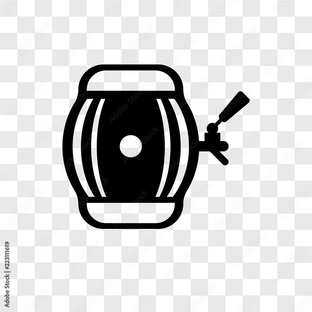 Poster barrel icons isolated on transparent background. modern and editable barrel icon. simple icon vector