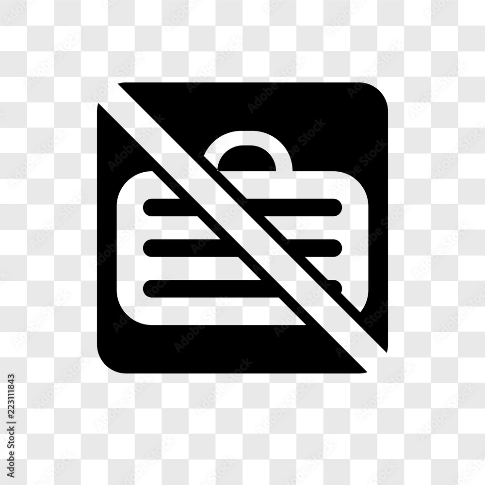 Poster baggage icons isolated on transparent background. modern and editable baggage icon. simple icon vect