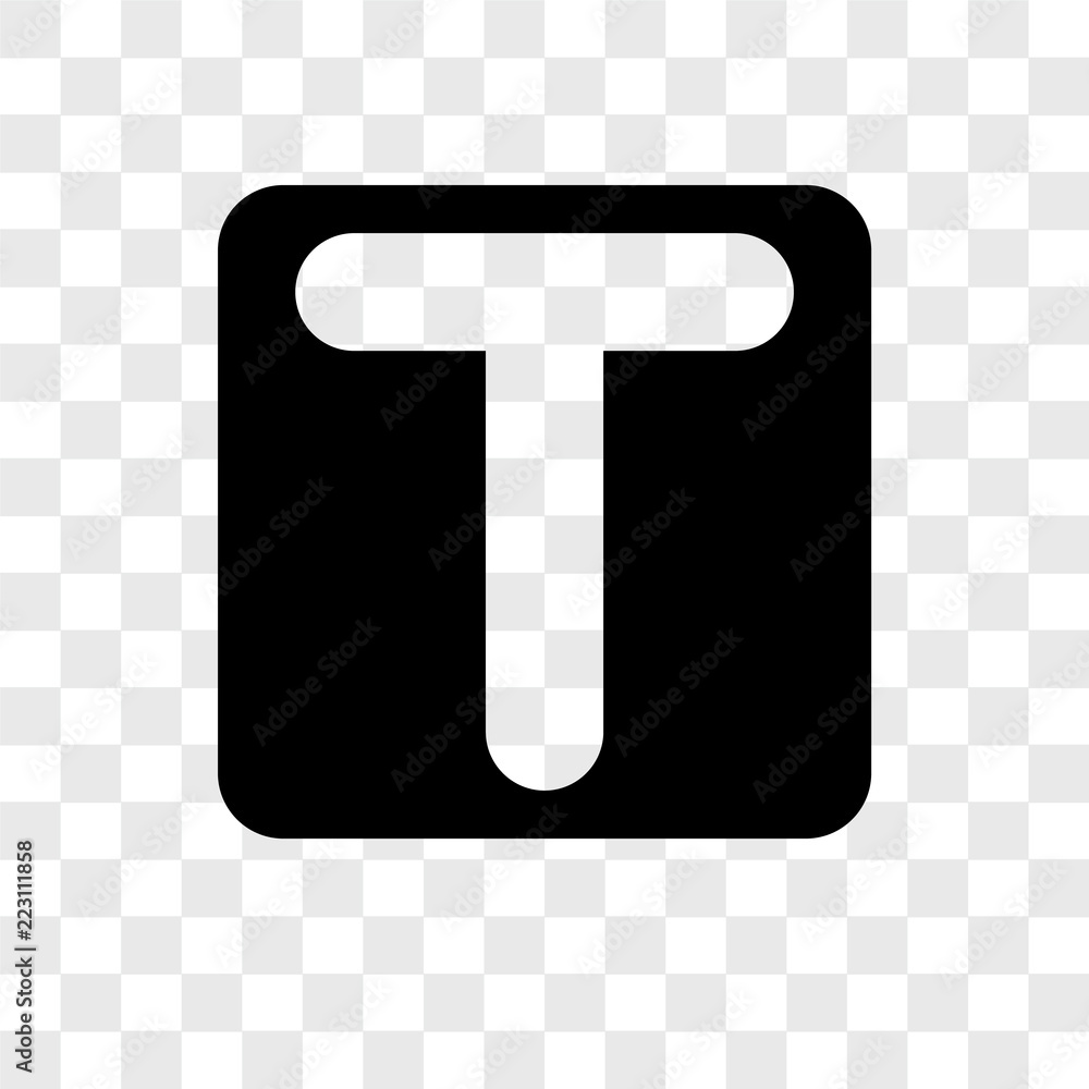 Poster t junction icons isolated on transparent background. modern and editable t junction icon. simple ico