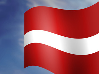 Austria Flag Above Simple Stock Image
