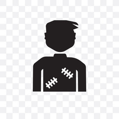 pacient icon isolated on transparent background. Simple and editable pacient icons. Modern icon vector illustration.