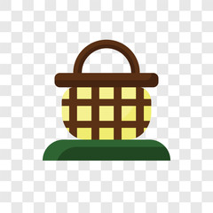 Basket vector icon isolated on transparent background, Basket logo design