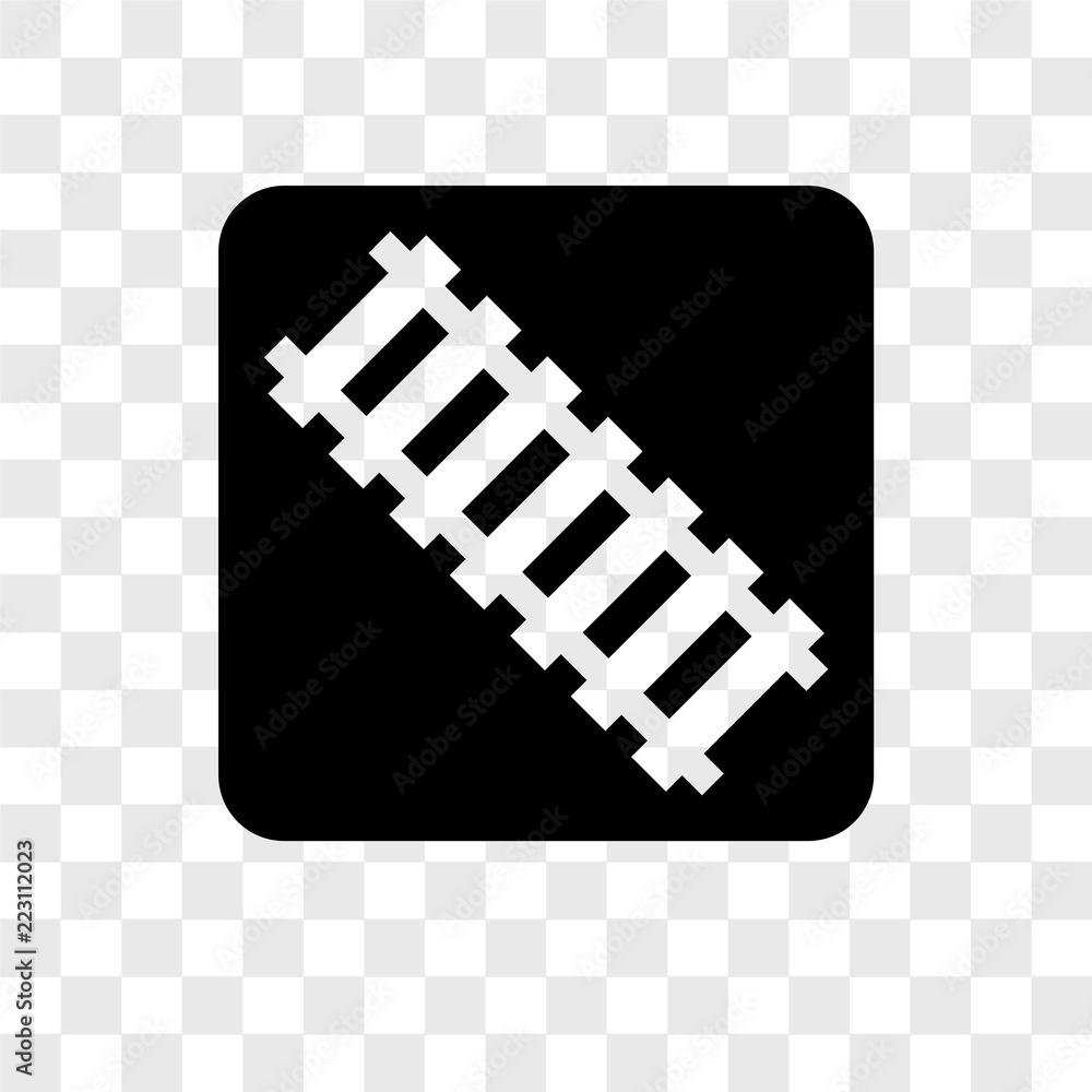 Poster railway icons isolated on transparent background. modern and editable railway icon. simple icon vect