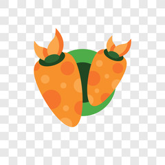 Carrot vector icon isolated on transparent background, Carrot logo design