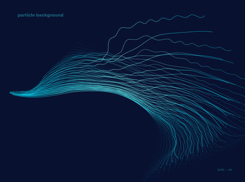 Particle Electric Lines, Vector Background