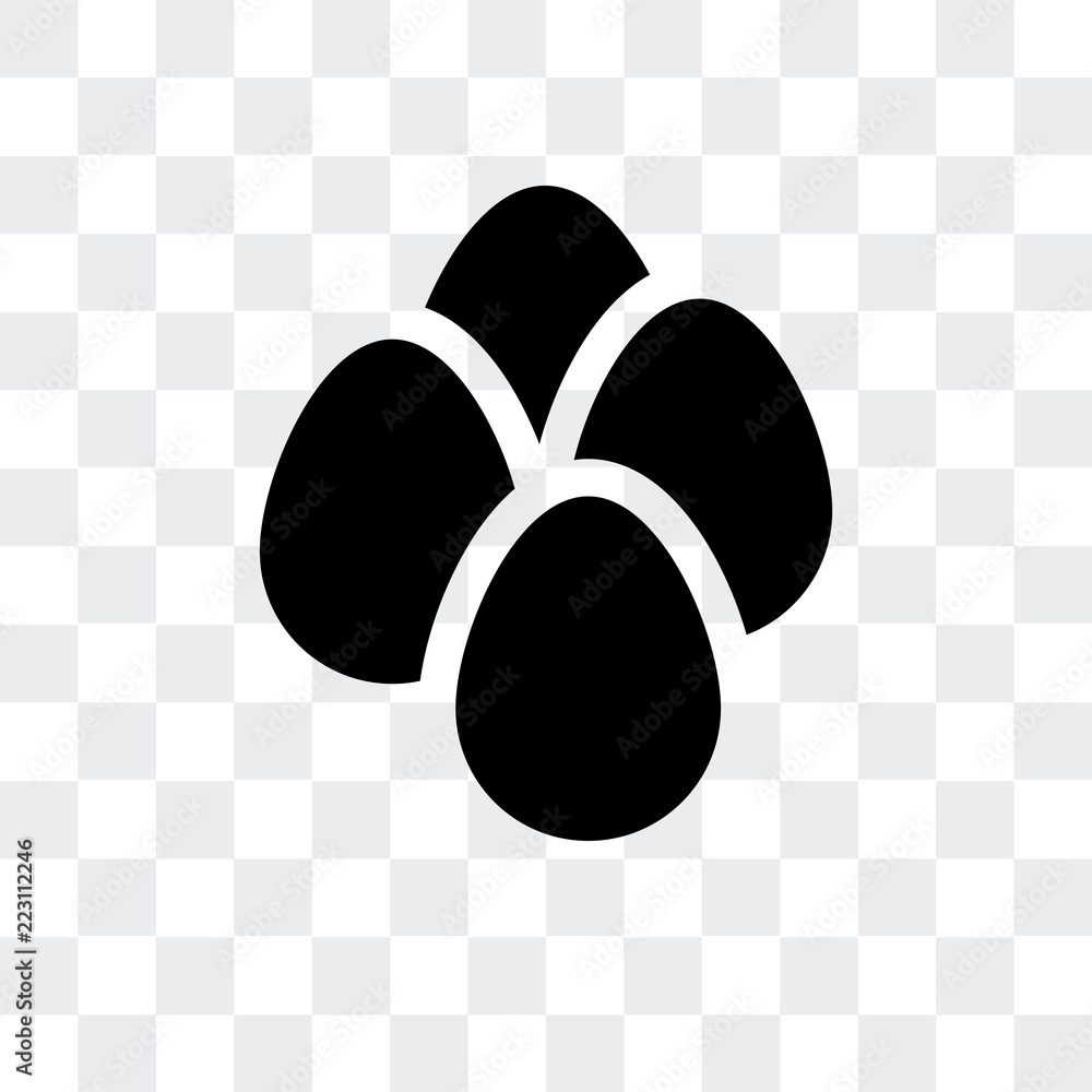 Poster eggs icon isolated on transparent background. modern and editable eggs icon. simple icons vector ill