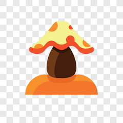 Mushroom vector icon isolated on transparent background, Mushroom logo design