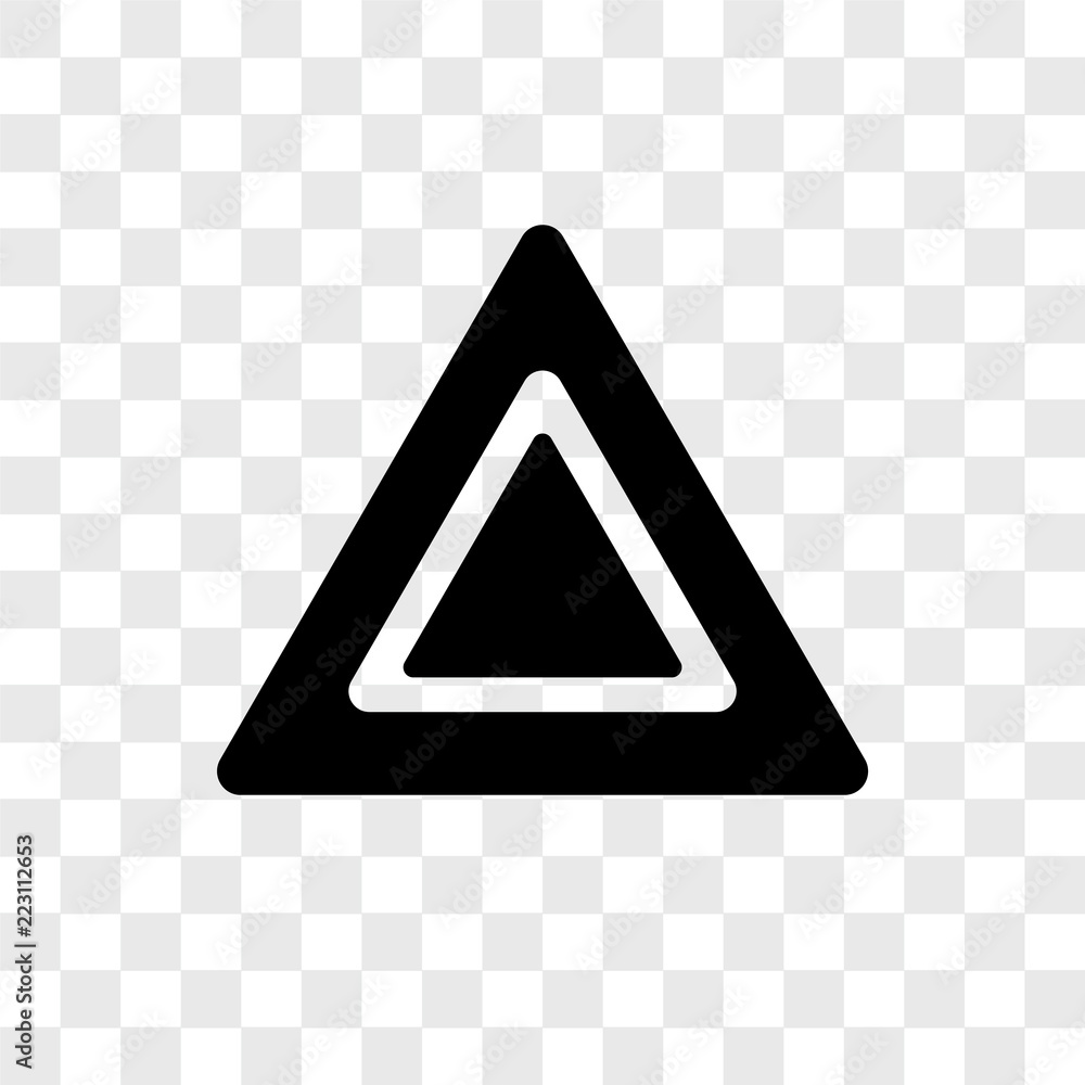 Poster yield icons isolated on transparent background. modern and editable yield icon. simple icon vector i