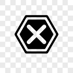 Obraz premium Danger vector icon isolated on transparent background, Danger logo design