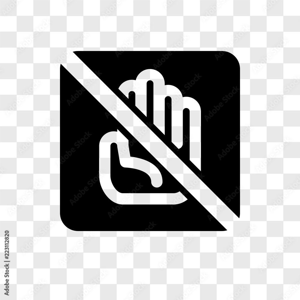 Aufkleber do not touch icons isolated on transparent background. modern and editable do not touch icon. simple