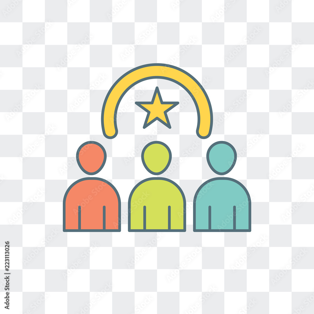 Poster teamwork icon isolated on transparent background. modern and editable teamwork icon. simple icons ve