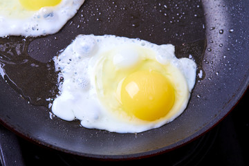 fried egg on the pan