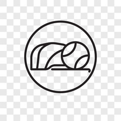 baseball icons isolated on transparent background. Modern and editable baseball icon. Simple icon vector illustration.