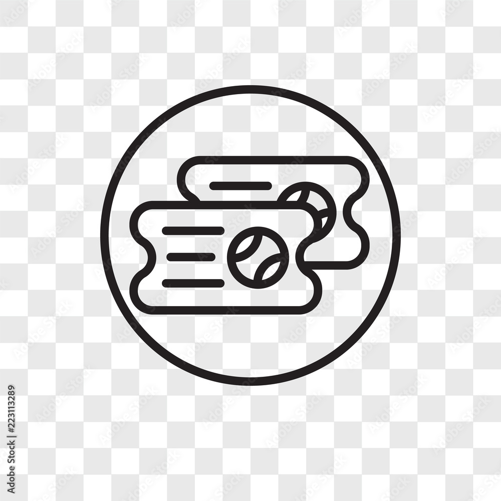Poster ticket icons isolated on transparent background. modern and editable ticket icon. simple icon vector