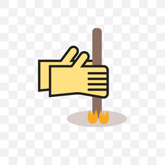 fire icon isolated on transparent background. Simple and editable fire icons. Modern icon vector illustration.