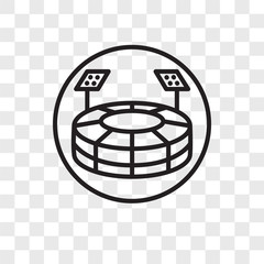 stadium icons isolated on transparent background. Modern and editable stadium icon. Simple icon vector illustration. © t-vector-icons