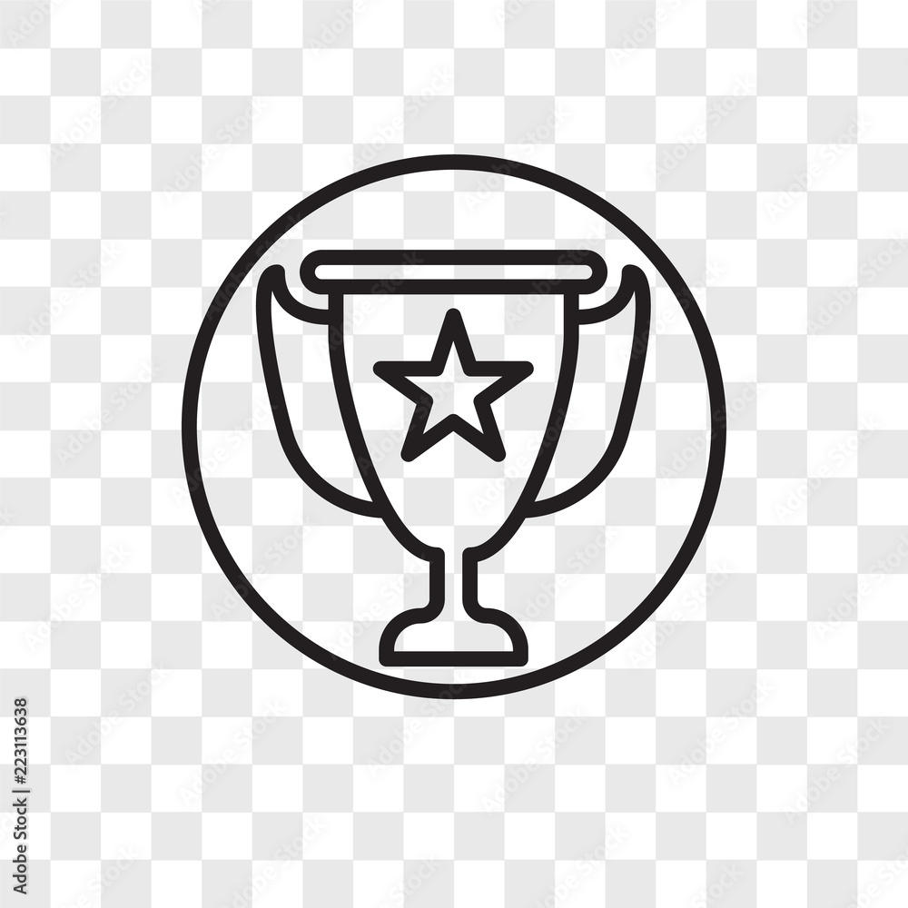 Poster trophy icons isolated on transparent background. modern and editable trophy icon. simple icon vector