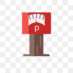 parking meter icon on transparent background. Modern icons vector illustration. Trendy parking meter icons