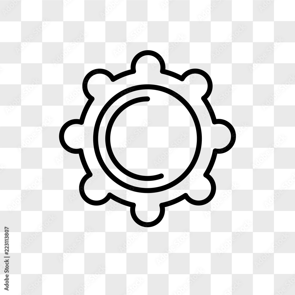Poster setting vector icon isolated on transparent background, setting logo design