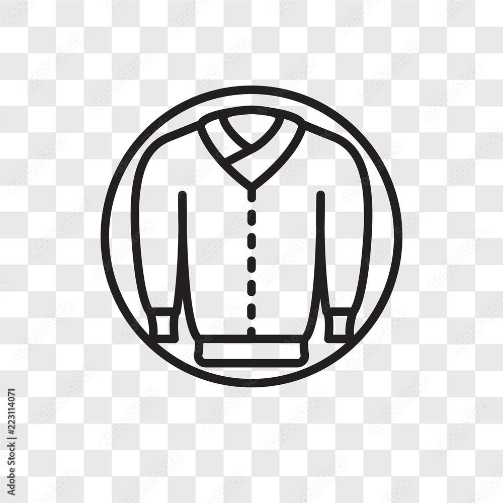 Poster jacket icons isolated on transparent background. modern and editable jacket icon. simple icon vector