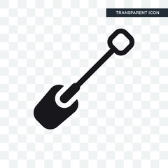 Short Shovel vector icon isolated on transparent background, Short Shovel logo design