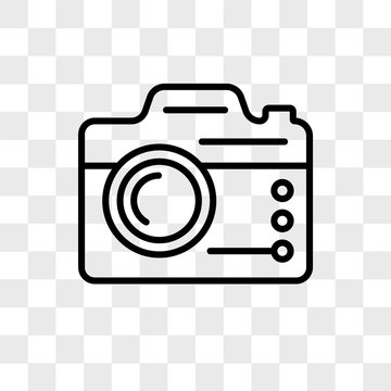 Camera vector icon isolated on transparent background, Camera logo design