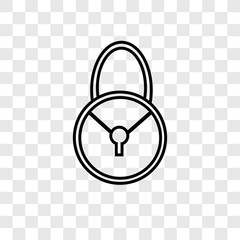 Unlock vector icon isolated on transparent background, Unlock logo design