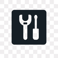 wrench icon on transparent background. Modern icons vector illustration. Trendy wrench icons