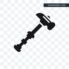 Inclined Hammer vector icon isolated on transparent background, Inclined Hammer logo design