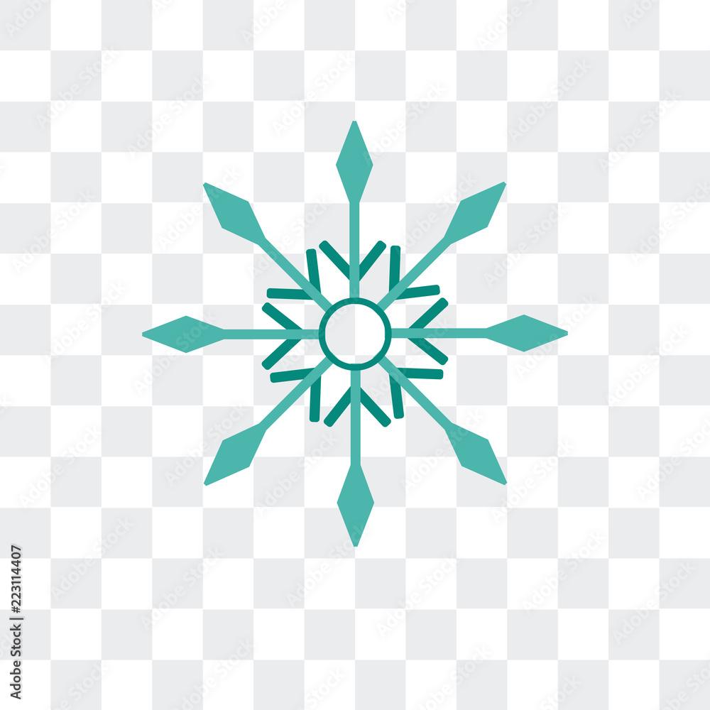 Aufkleber snowflake icon isolated on transparent background. modern and editable snowflake icon. simple icons 