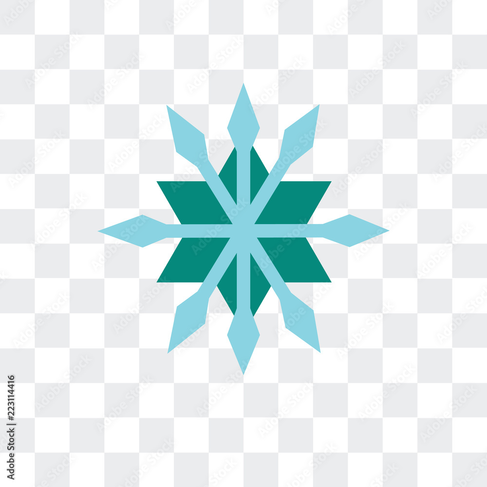 Aufkleber snowflake icon isolated on transparent background. modern and editable snowflake icon. simple icons 